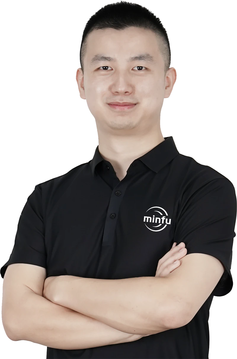 Robert, CEO of Minfu, inspecting the smart robot vacuum production line at the ISO9001 certified factory in China.