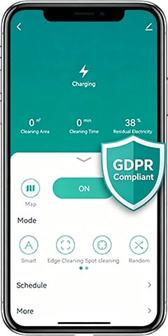 Fully customized and GDPR compliant smart home application UI for European robot vacuum users