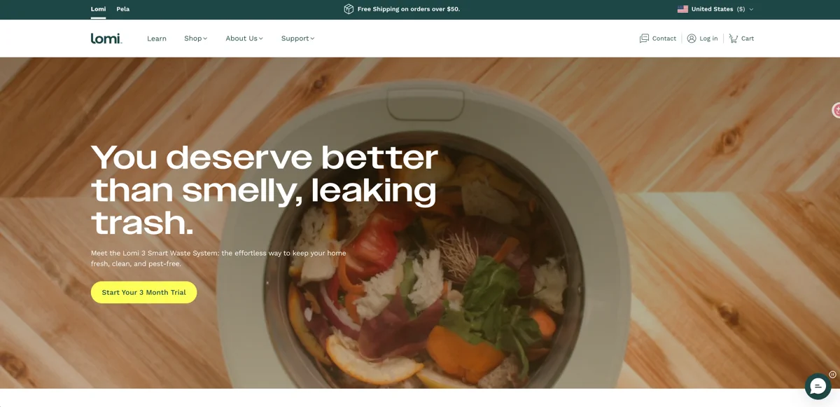 Lomi 3 smart waste system homepage. Looking for a Lomi alternative? Our China factory offers superior 4.5L capacity and self-cleaning OEM solutions.