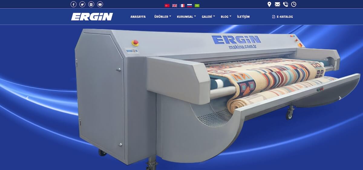 Ergin Makina halı yıkama sıkma ve toz alma makineleri üreticisi