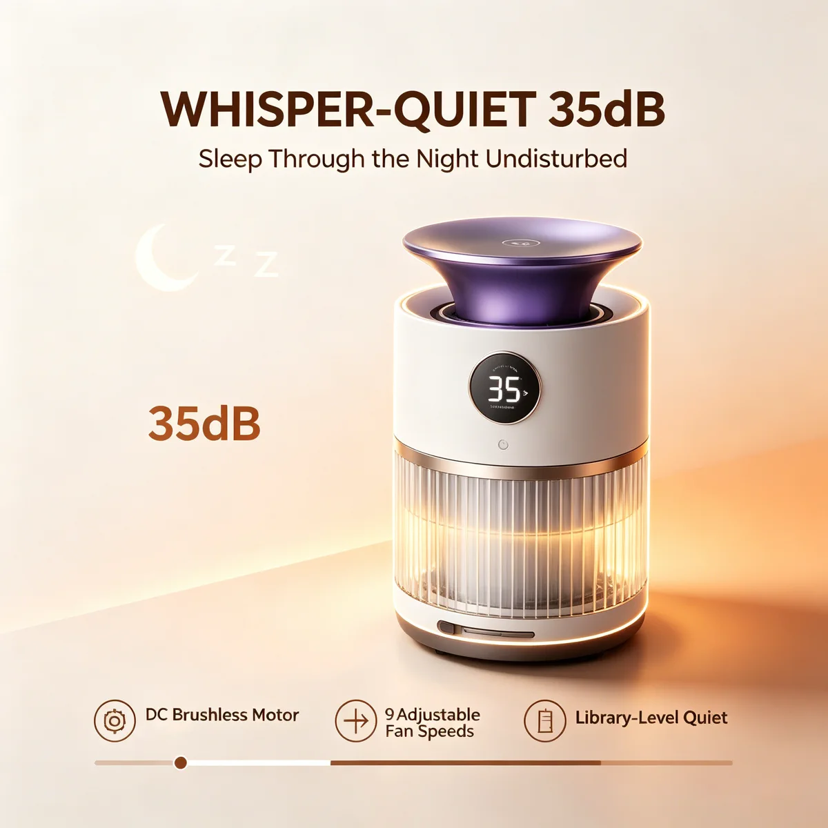 35 dB quiet operation